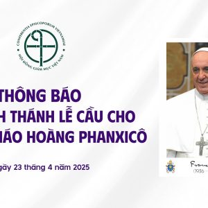 Thông báo cử hành thánh lễ cầu cho Đức Cố Giáo hoàng Phanxicô