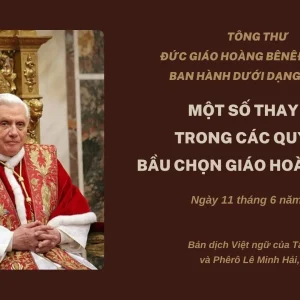 Tự Sắc qua đó Đức Giáo hoàng Bênêđictô XVI Khôi phục các quy tắc truyền thống về đa số phiếu cần thiết để bầu chọn Giáo hoàng Rôma - Năm 2007