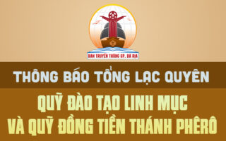 THÔNG BÁO VỀ VIỆC TỔNG LẠC QUYÊN QUỸ ĐÀO TẠO LINH MỤC VÀ QUỸ ĐỒNG TIỀN THÁNH PHÊRÔ