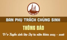 Giáo phận Bà Rịa: THÔNG BÁO V/v Tuyển sinh lớp Dự tu niên khóa 2025 – 2026