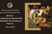 Ủy ban Loan báo Tin mừng gợi ý suy niệm chầu Thánh Thể tháng 10/2025 - Thi hành sứ vụ theo sát Đức Giêsu sống yêu thương và phục vụ