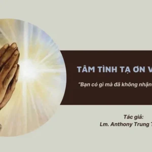 Tâm tình tạ ơn và biết ơn - “Bạn có gì mà đã không nhận lãnh?” (1 Cr 4,7)