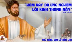 08.01.2026 – Thứ Năm Sau Lễ Hiển Linh