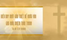 Điều duy nhất cần thiết để bước vào các mầu nhiệm tuần Thánh