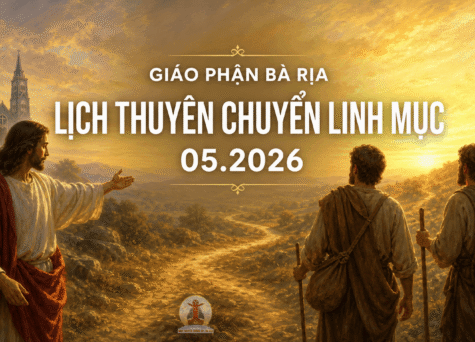 GIÁO PHẬN BÀ RỊA: LỊCH THUYÊN CHUYỂN LINH MỤC - 05.2026