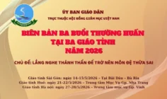 Ủy ban Giáo dân: Biên bản ba buổi thường huấn tại ba giáo tỉnh năm 2026