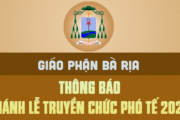 TGM. BÀ RỊA: THÔNG BÁO Thánh lễ Truyền chức Phó tế - 2026