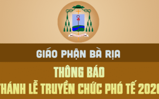 TGM. BÀ RỊA: THÔNG BÁO Thánh lễ Truyền chức Phó tế - 2026