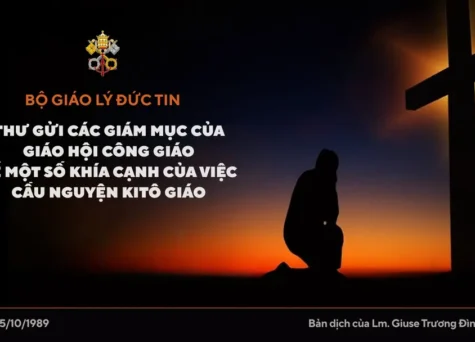 Bộ Giáo lý Đức tin: Thư gửi các giám mục của Giáo hội Công giáo về một số khía cạnh của việc cầu nguyện Kitô giáo Orationis Formas