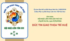 Giới thiệu Hội ngộ Liên tôn lần XVI ngày 27/10/2026 - Đức tin giao thoa trí huệ