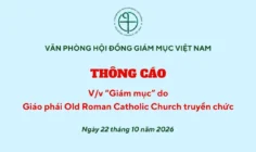 Văn phòng Hội đồng Giám mục Việt Nam thông cáo về “giám mục” Giáo phái Old Roman Catholic Church truyền chức