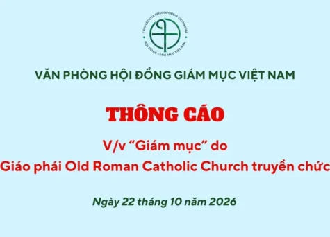 Văn phòng Hội đồng Giám mục Việt Nam thông cáo về “giám mục” Giáo phái Old Roman Catholic Church truyền chức